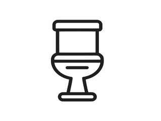 Modern Toilet Icon with Professional Minimal Vector Line Illustration Artwork