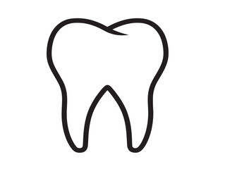 Modern Tooth Icon with Professional Minimal Vector Line Illustration Artwork