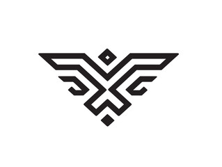 Professional Tribal Icon in Stylish Minimal Vector Line Illustration Artwork