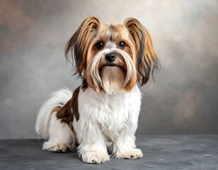 Adorable dog portrait against a soft backdrop