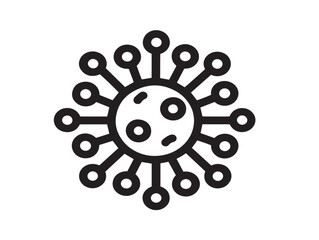 Elegant Virus Icon in Stylish Minimal Vector Line Illustration Artwork Design