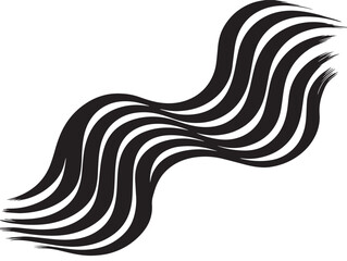 Professional Wave Pattern Icon in Elegant Clean Minimal Vector Line Illustration Artwork