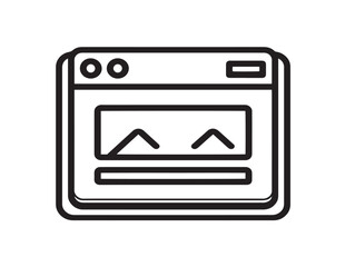 Stylish Web Design Icon in Elegant Minimal Vector Line Illustration Artwork