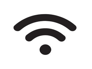 Stylish Modern Wifi Symbol Icon in Elegant Thin Line Vector Art