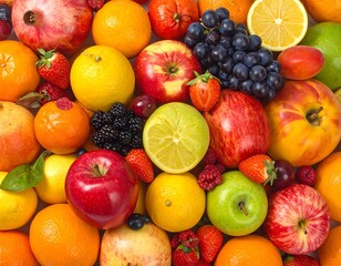 Colorful fruit arrangement