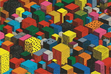 cube colorful background pattern background