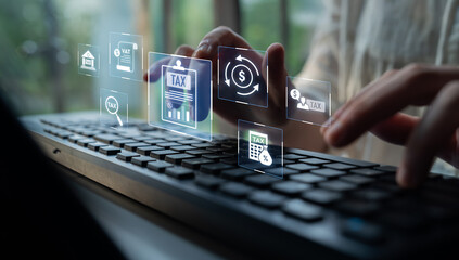 Financial regulation and tax compliance concept showing tax document, VAT, transaction flow, and financial auditing in modern financial system Latch