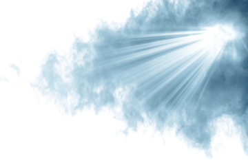 Light rays breaking through a cloud formation, creating a dramatic, ethereal scene. background removed