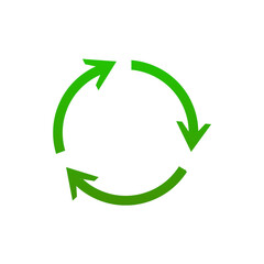 Obraz premium Green recycling symbol icon