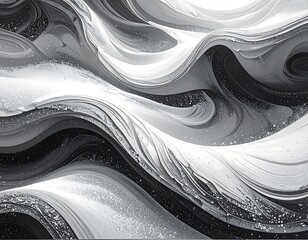 Abstract grayscale wave design