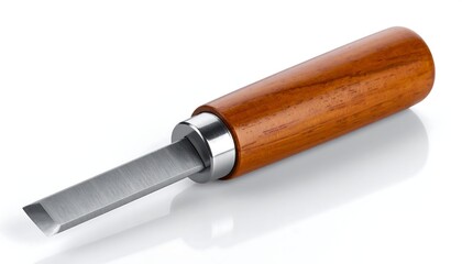 Wood carving tool on white background