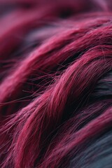 Fototapeta premium Colorful horse mane in pink and purple highlights individuality, style trends, and creative expression in modern equestrian culture