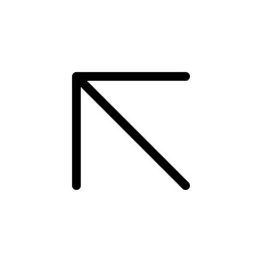Up-left arrow vector icon direction