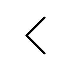 Simple left chevron vector icon