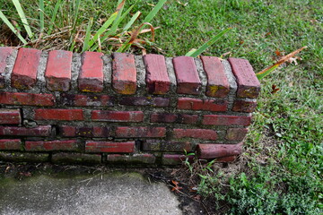 Brick Wall in a Yard