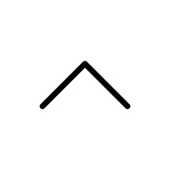 Up arrow chevron vector graphic icon