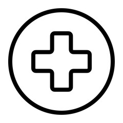 Clean medical circle vector icon