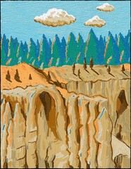 The Cathedral in Bryce Canyon National Park in Utah Oil Painting