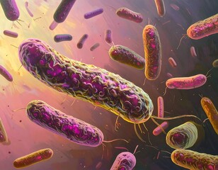 Abstract illustration of bacteria