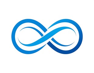 Abstract infinity symbol in shades of blue (1)