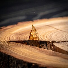 Close-up wood cross-section