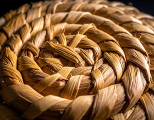 Close-up woven straw