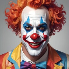 Clown portrait, smiling