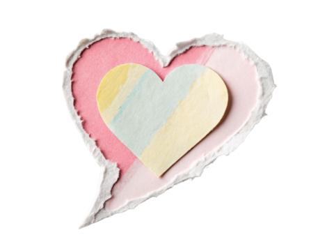 pink heart on white background - Powered by Adobe