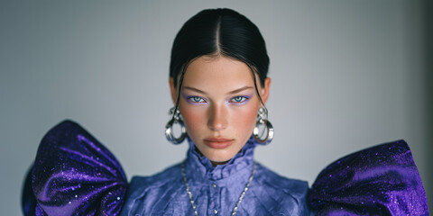 young woman in black dress