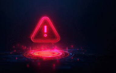Abstract digital warning sign