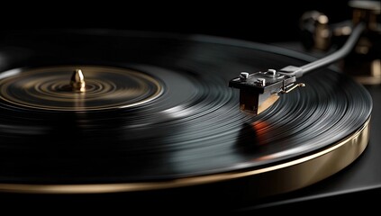 Close-up of a vintage record player (1)