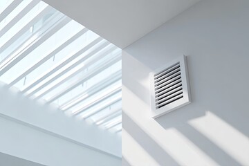 Modern interior with light streaming in