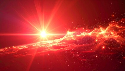 Fiery cosmic sunrise