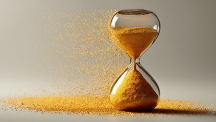 Hourglass with flowing sand (1)