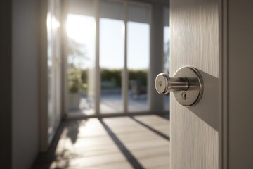 Interior door view of a modern space