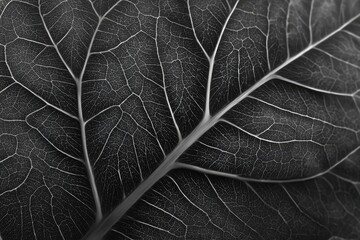Close-up view of leaf veins