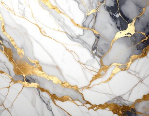 Abstract marble texture with gold veins