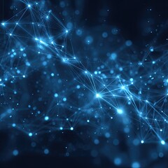 Fototapeta premium Abstract network of glowing points and lines (4)