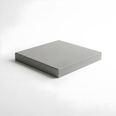 Fototapeta premium Elevated gray square platform perfect for product display or minimal background use