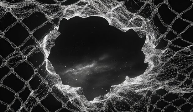 Abstract network design with a central void