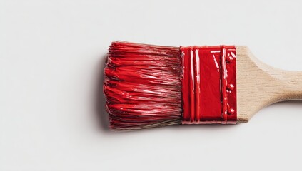Close-up of red paintbrush