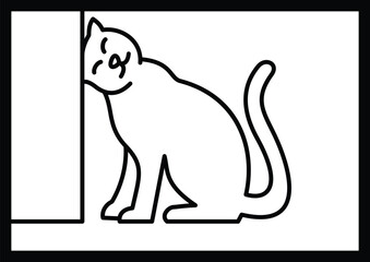 cat sketch pictures for kids coloring pages