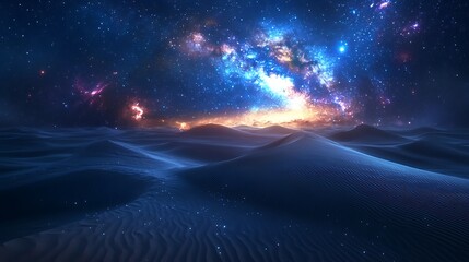Eternal Horizon Starry Desert Under the Milky Way