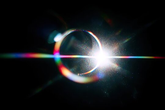 Abstract digital art of a cosmic ring