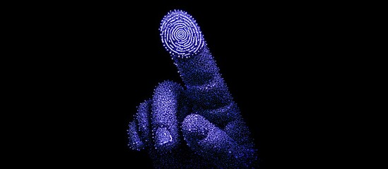 Fingertip with digital fingerprint