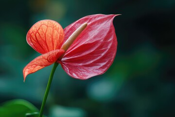 Close-up of a vibrant pink Anthurium flower (1)