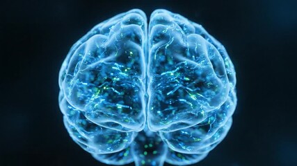 Stunning brain activity visualization for neuroscience research and AI development, a cutting-edge digital rendering with dynamic neural networks - Powered by Adobe