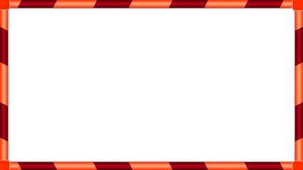 ストライプのフレームデザイン：赤