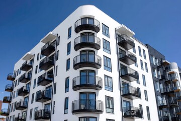 Fototapeta premium Modern apartment building facade (1)