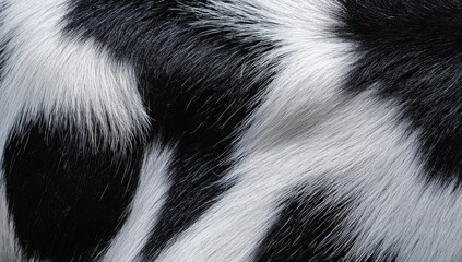 Close-up view of black and white fur texture (1)
